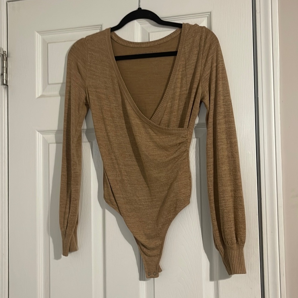 Abercrombie knit wrap bodysuit